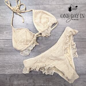 Beaudrm Adjustable Triangle Bikini Swimsuit Size M